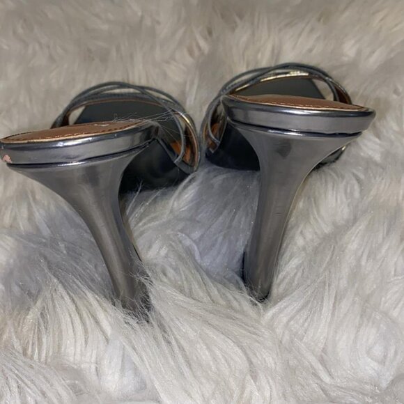 D'Accori Women's Silver Lust Slip-On Mule Heel Shoe - Picture 3 of 12